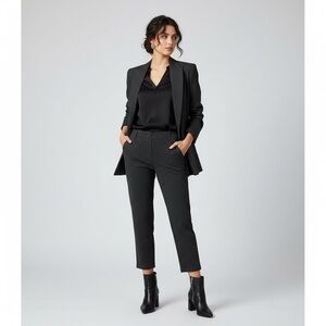 Betabrand Women’s Size Small Grey Pull-On Cropped Dress Pants